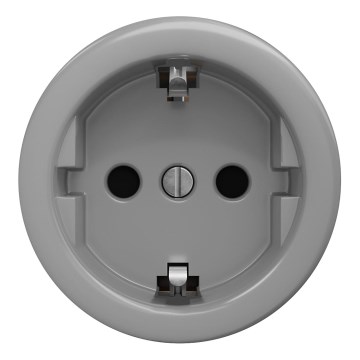 Kliklap - Presa SCHUKO domestica in stile retrò senza placca 230V/16A grigia
