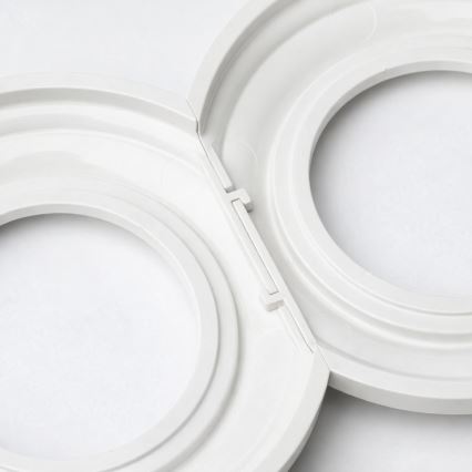 Kliklap - Presa tripla da parete in stile retrò con cornice SCHUKO 230V, bianco neve