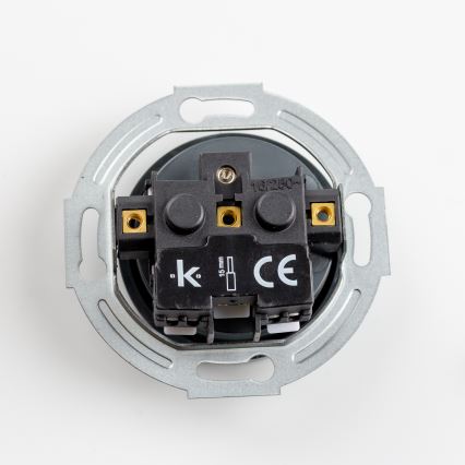 Kliklap - Presa tripla in stile retrò per uso domestico con cornice 230V, antracite