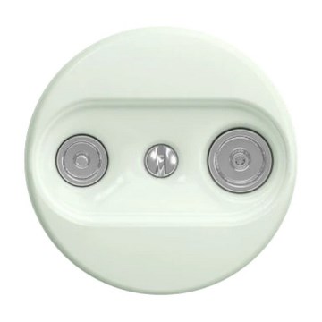 Kliklap - Presa TV+R retrò (passante) senza cornice verde menta