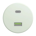 Kliklap - Presa USB retro A+C senza cornice, verde menta