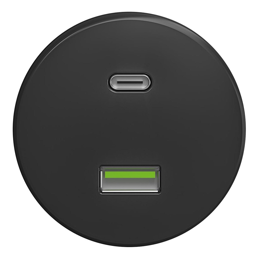 Kliklap - Presa USB vintage A+C antracite