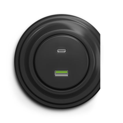 Kliklap - Presa USB vintage A+C antracite