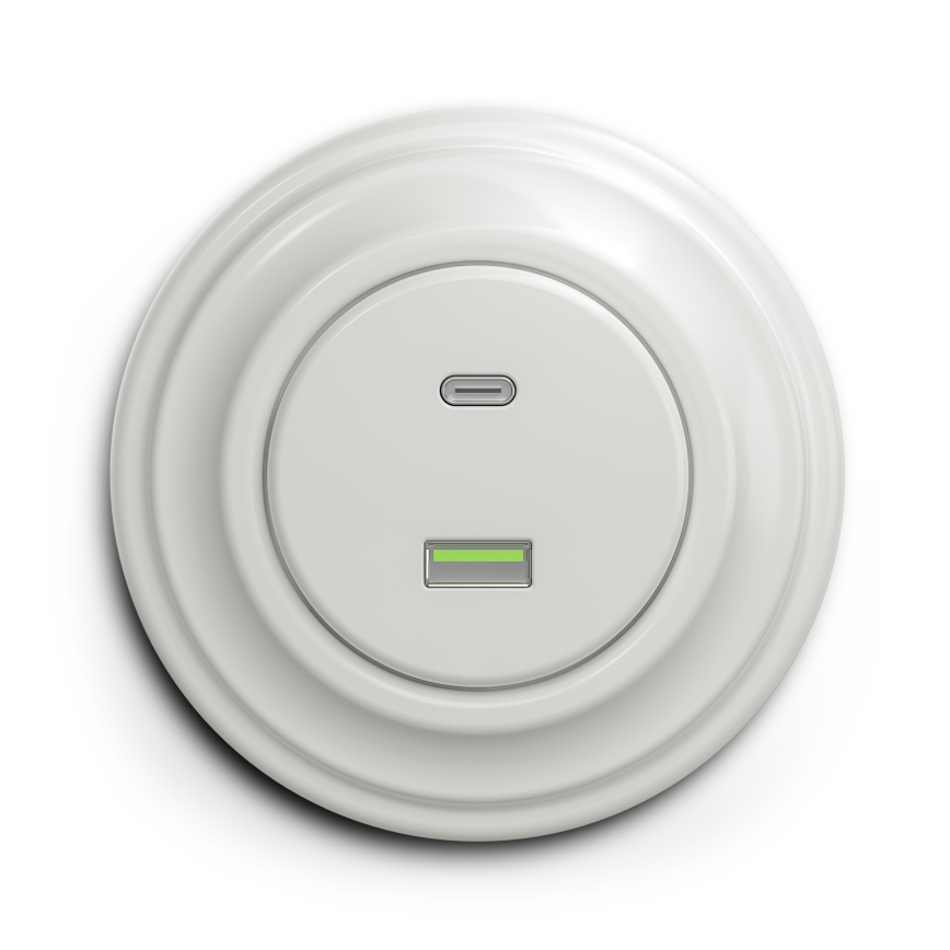 Kliklap - Presa USB vintage A+C bianco