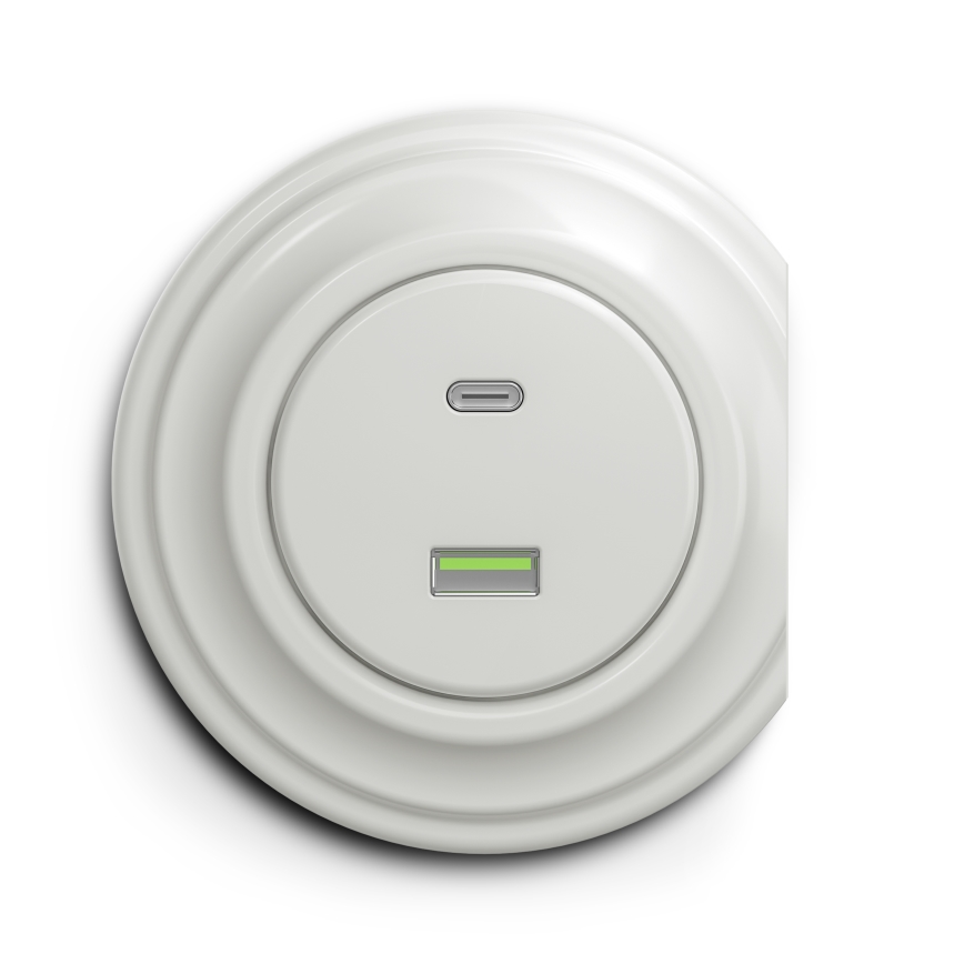 Kliklap - Presa USB vintage A+C bianco