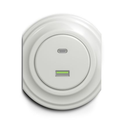 Kliklap - Presa USB vintage A+C bianco