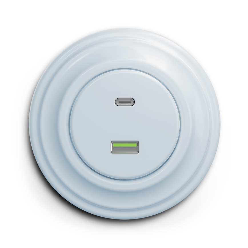 Kliklap - Presa USB vintage A+C blu