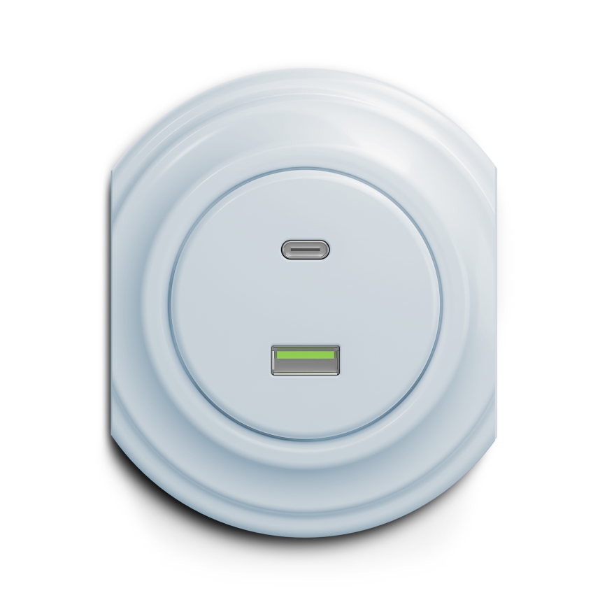 Kliklap - Presa USB vintage A+C blu