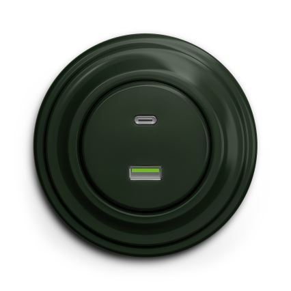 Kliklap - Presa USB vintage A+C verde