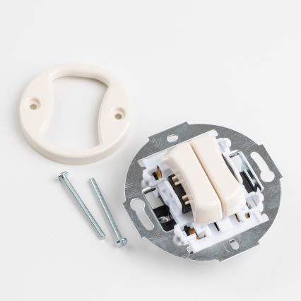 Kliklap - Pulsante doppio in stile retrò senza cornice beige