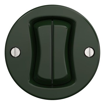 Kliklap - Pulsante doppio retrò senza cornice, verde