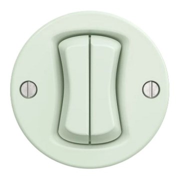 Kliklap - Pulsante doppio retrò senza cornice, verde menta