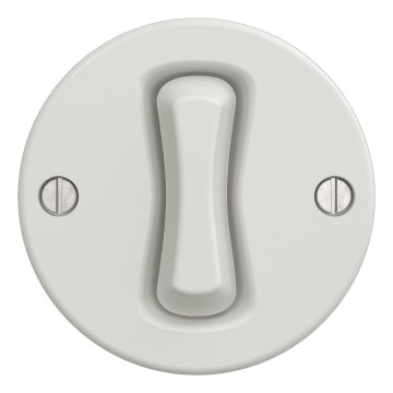 Kliklap - Pulsante retrò senza cornice, colore bianco