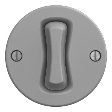 Kliklap - Pulsante retrò senza cornice, grigio