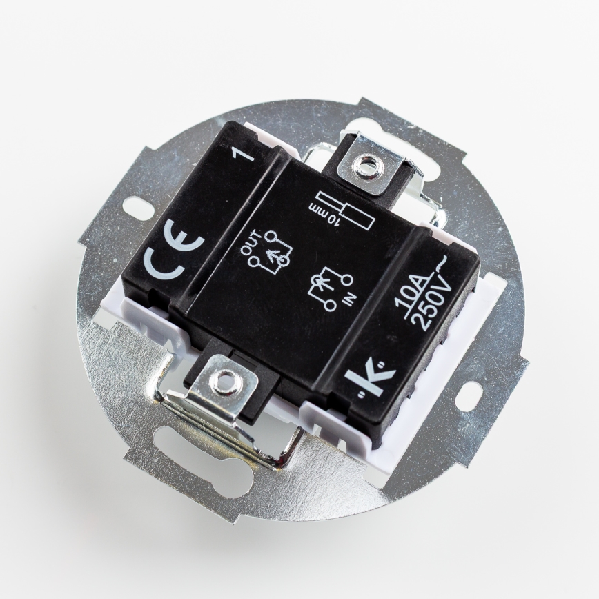 Kliklap - Retrò interruttore unipolare n. 1 e presa 230V con cornice blu