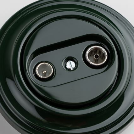 Kliklap - Retro presa TV/FM passante con cornice verde