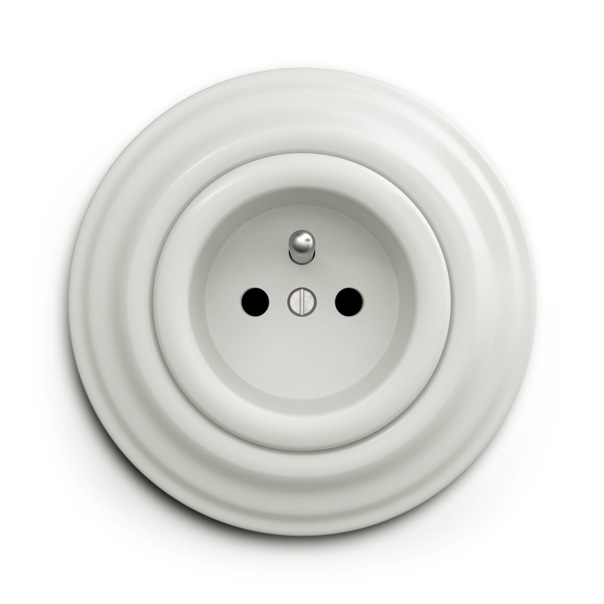 Kliklap - Vintage cornice semplice bianco