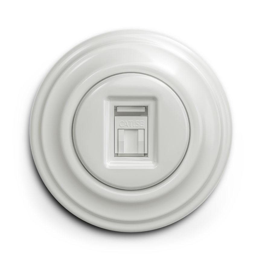 Kliklap - Vintage cornice semplice bianco