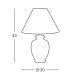 Kolarz 0014.70 - Lampada da tavolo GIARDINO 1xE27/100W/230V dm. 30 cm