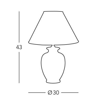 Kolarz 0014.70 - Lampada da tavolo GIARDINO 1xE27/100W/230V dm. 30 cm