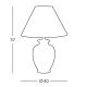 Kolarz 0014.71 - Lampada da tavolo GIARDINO 1xE27/100W/230V diametro 40 cm