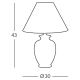Kolarz 0014.73.3 - Lampada da tavolo GIARDINO 1x E27/100W/230V