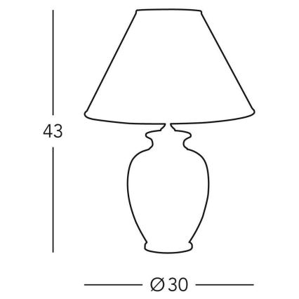 Kolarz 0014.73.3 - Lampada da tavolo GIARDINO 1x E27/100W/230V