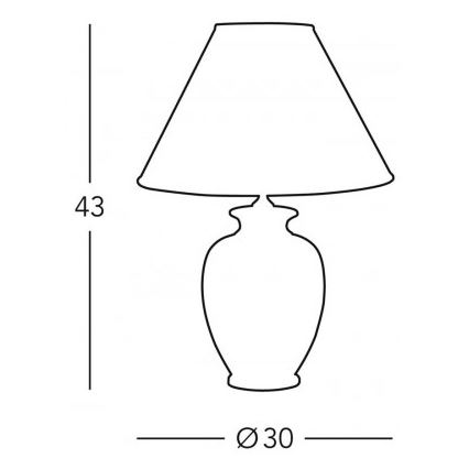 Kolarz 0014.73.7 - Lampada da tavolo BORDEAUX 1xE27/100W/230V