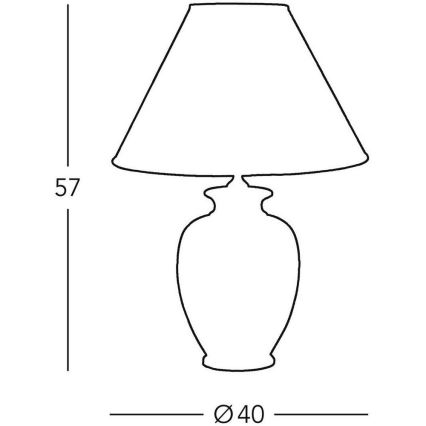 Kolarz 0014.74.6 - Lampada da tavolo TLAVORIO 1xE27/100W/230V