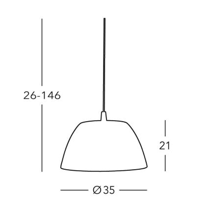 Kolarz 0051.31.6 -Lampadario a sospensione con filo MALMÖ 1xE27/60W/230V