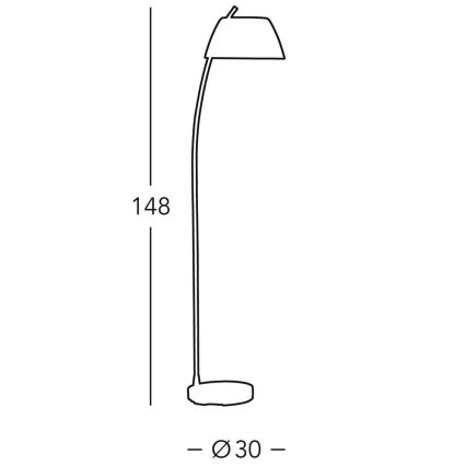 Kolarz 0051.41.6 - Lampada da terra MALMÖ 1x E27/60W/230V