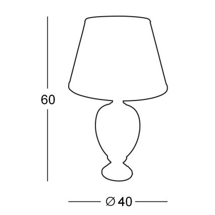 Kolarz 0094.70 - Lampada da tavolo DAMASCO 1xE27/100W/230V