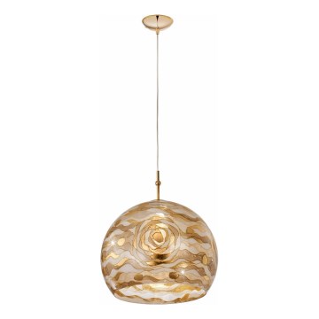 Kolarz 0392.31L.3.Aq.Ch - Lampadario a sospensione con filo LUNA 1xE27/60W/230V 24K oro