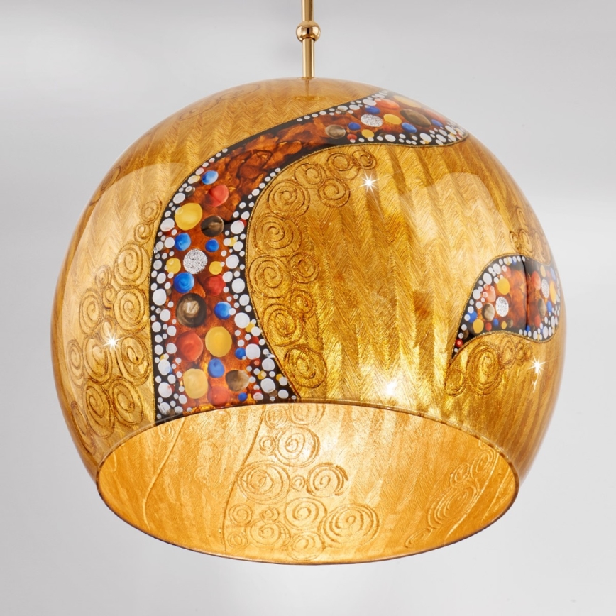 Kolarz 0392.31L.3.Ki.Au - Lampadario a sospensione con filo LUNA 1xE27/60W/230V 24K oro
