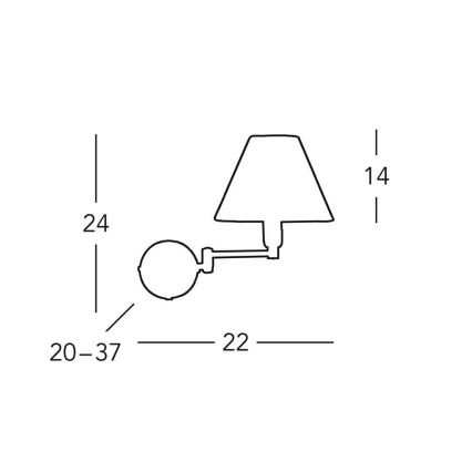 Kolarz 264.61.6 - Applique HILTON 1xE14/40W/230V