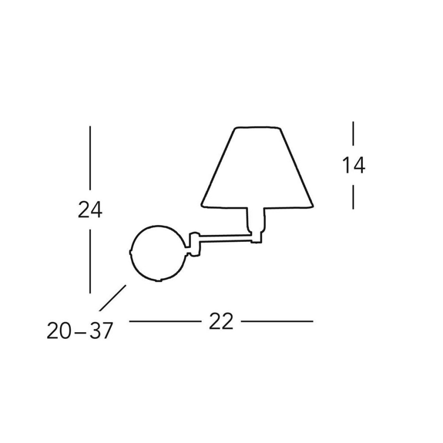 Kolarz 264.61.6 - Applique HILTON 1xE14/40W/230V
