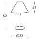 Kolarz 264.70.4 - Lampada da tavolo HILTON 1x E27/60W/230V