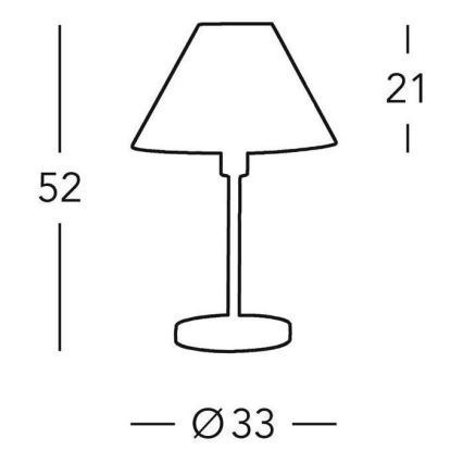 Kolarz 264.70.4 - Lampada da tavolo HILTON 1x E27/60W/230V