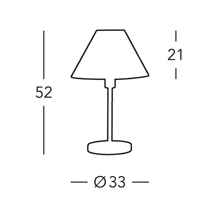 Kolarz 264.70.4 - Lampada da tavolo HILTON 1x E27/60W/230V