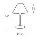 Kolarz 264.70.6 - Lampada da tavolo HILTON 1xE27/60W/230V