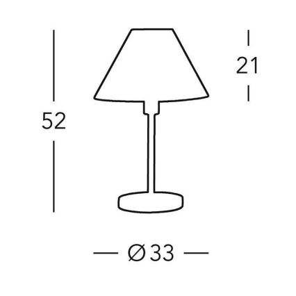 Kolarz 264.70.6 - Lampada da tavolo HILTON 1xE27/60W/230V