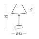 Kolarz 264.70.7 - Lampada da tavolo HILTON 1xE27/60W/230V