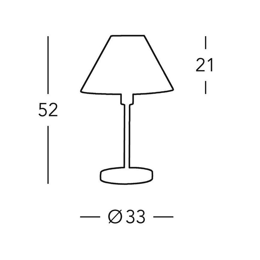 Kolarz 264.70.7 - Lampada da tavolo HILTON 1xE27/60W/230V