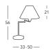 Kolarz 264.71.6 - Lampada da tavolo HILTON 1xE27/60W/230V