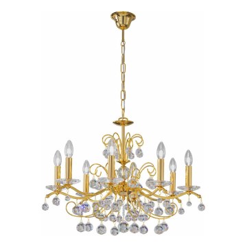 Kolarz 3234.88.3.KoT - Lampadario in cristallo a catena CARMEN 8xE14/60W/230V oro 24K
