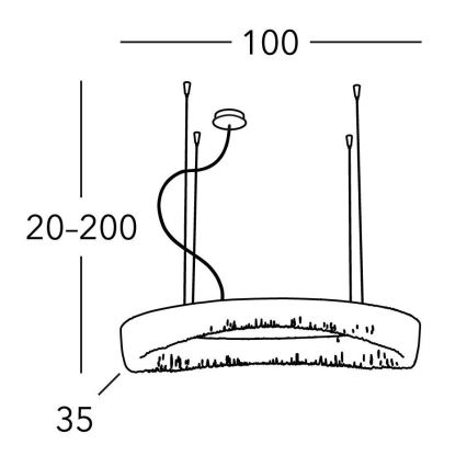 Kolarz 5324.31250 - Lampadario a sospensione con filo CLOUD 12xG9/40W/230V