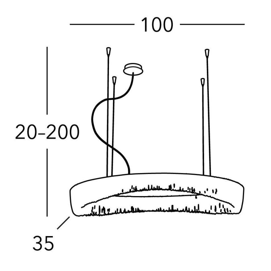 Kolarz 5324.31250 - Lampadario a sospensione con filo CLOUD 12xG9/40W/230V