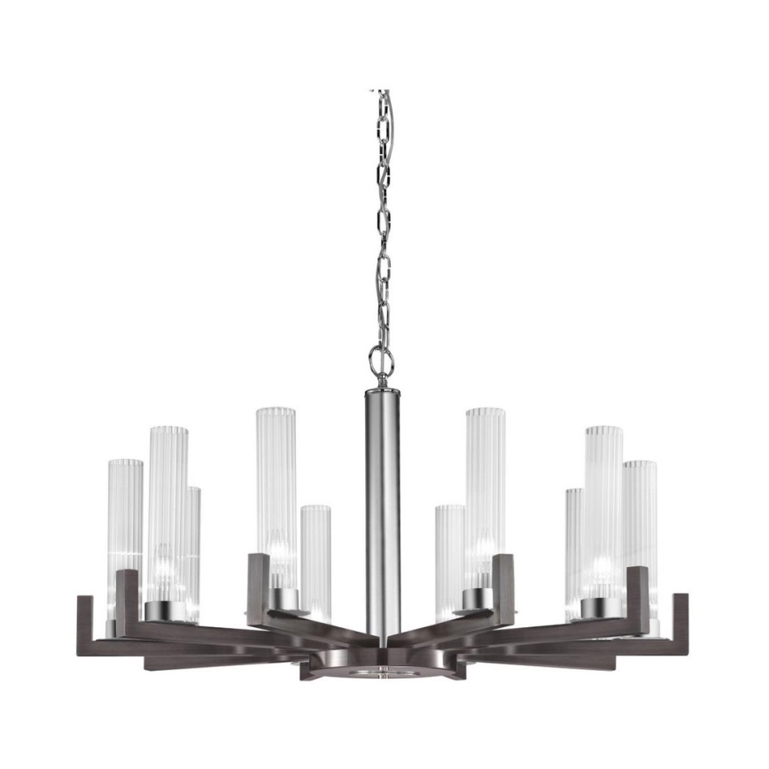 Kolarz 6009.81060 - Lampadario a catena RAGGIO 10xE14/25W/230V cromo opaco