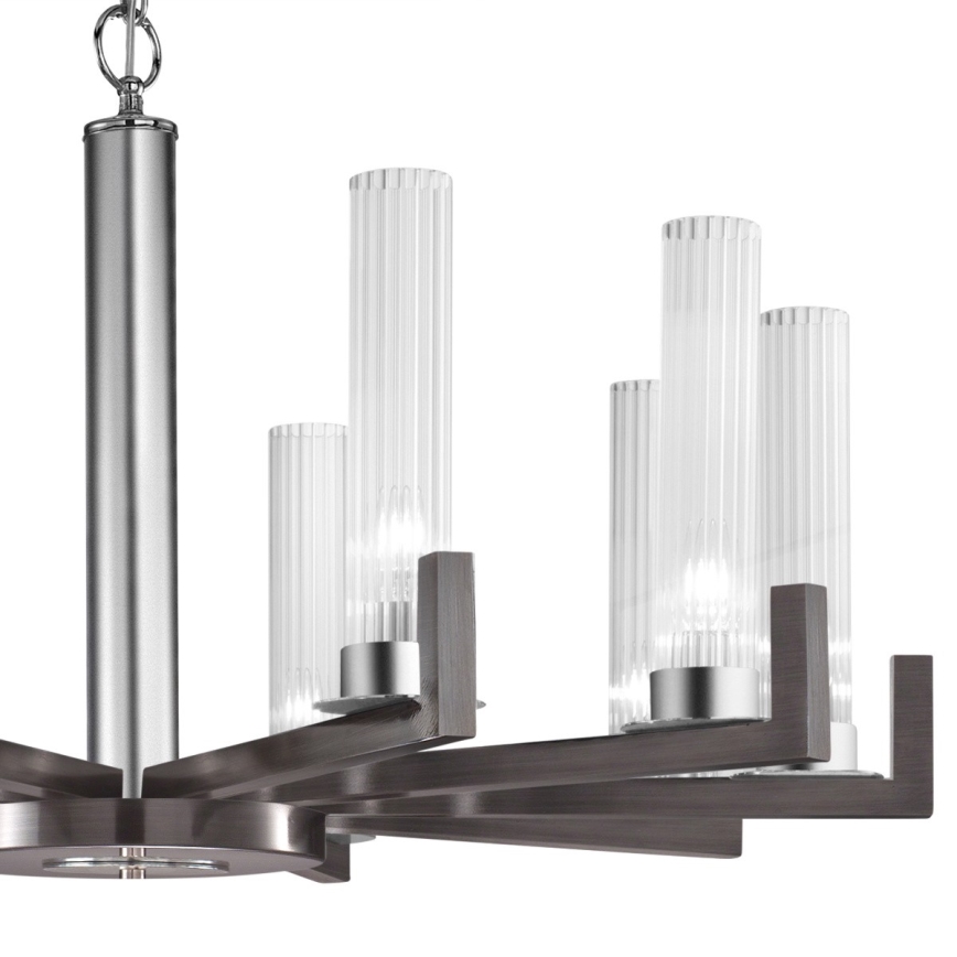 Kolarz 6009.81060 - Lampadario a catena RAGGIO 10xE14/25W/230V cromo opaco