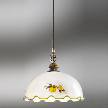 Kolarz 731.30.116 - Lampada a sospensione su cavo NONNA 1xE27/75W/230V Ø 20 cm con motivo limoni